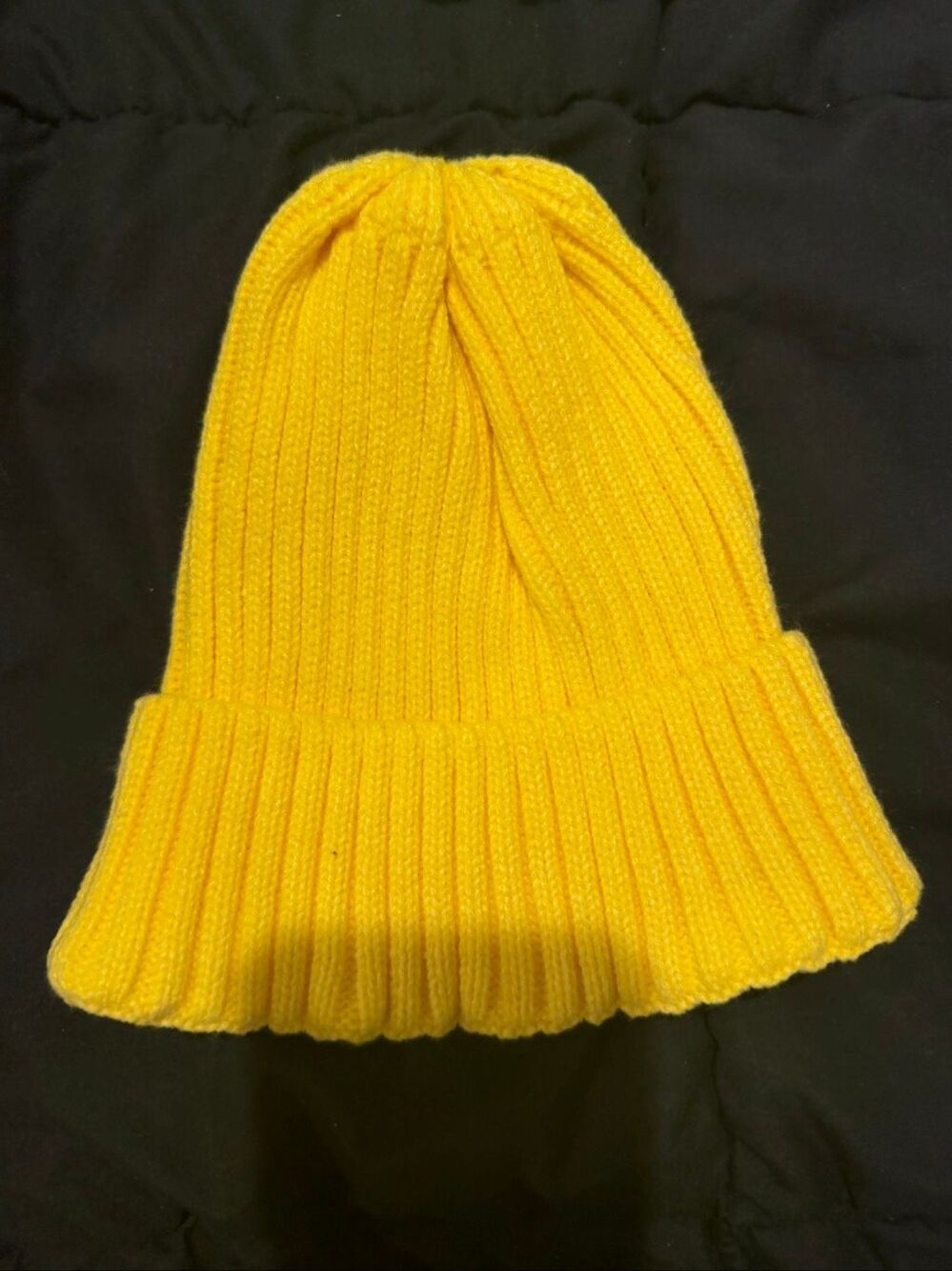 Neon yellow beanie